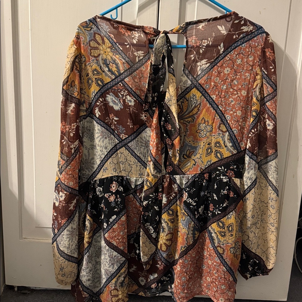 NWT American Eagle Patchwork Top NWT - image 2